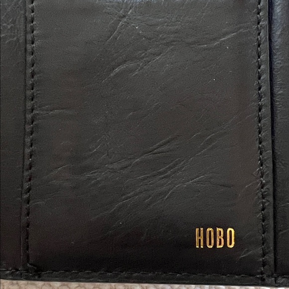 HOBO Midnight Leather Wallet with Brass Accent - Picture 2 of 9